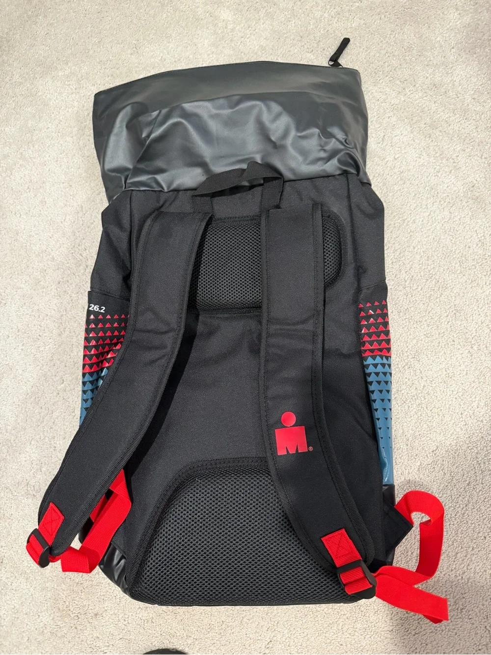 NWOT Ironman Wisconsin Black & Red Athletic Backpack